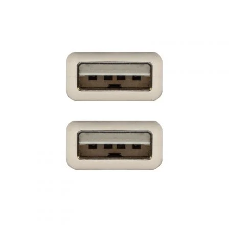 Nanocable Cable USB 2.0 Tipo A/M-A/M 3 m Beige